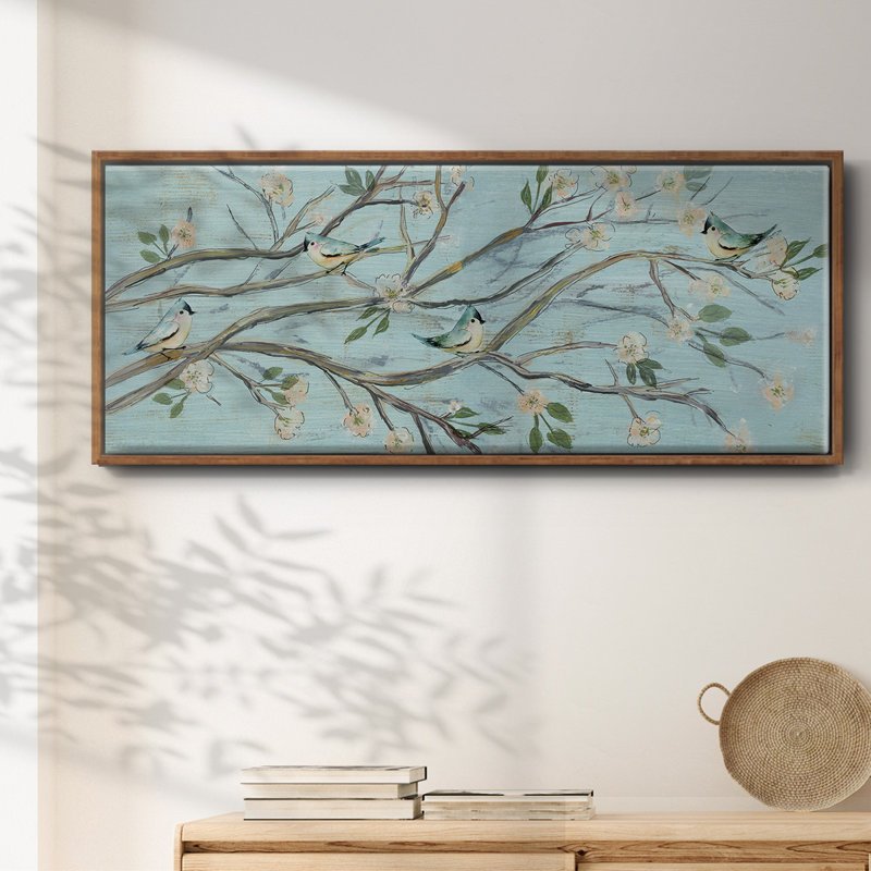 «Blue Sky and Blossoms», toile encadrée, H 8 po x l 20 po