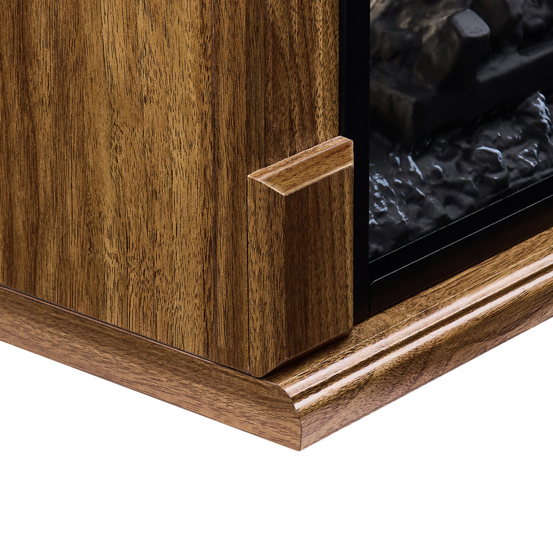 Electric Fireplace 28 Inch Media Hub - 11 Temperature Options, Overheat Protection, Replaceable Heater Insert, High Security Features Tv Centre With 5000 /H Heat, Double Device, Realistic Flame