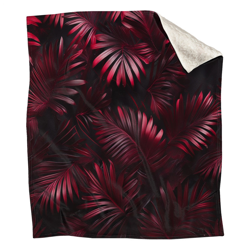 Couvertures de feuilles de palmier rouge, 50in W x 60in H