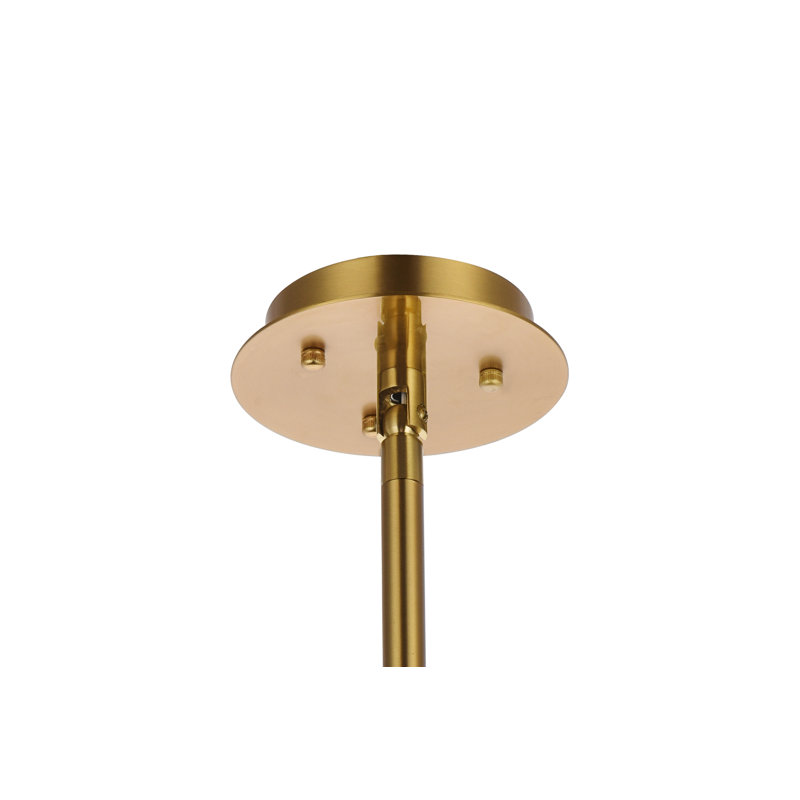 Marlow 6 - Light Unique/Statement Pendant, Satin Gold, 57.5" H x 25" W x 25" D