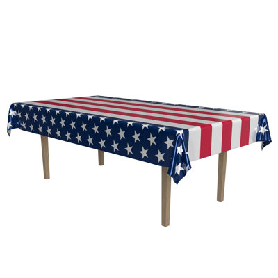 Nappe métallique à rayures et étoiles métalliques, 54 po x 108 po