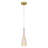 1 -Light Natural Stone Elongated Pendant Light
