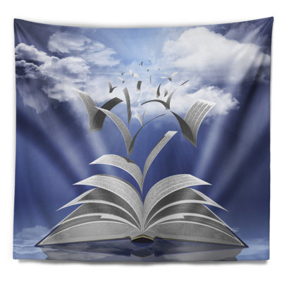 Abstract Book Pages Skyward Tapestry