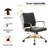 Naudain Leather Office Chair – Modern Executive Swivel Task Chair with Wheels, Adjustable Height & Padded Arms for Desk or Conference Room-53751976