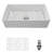36'' L Fireclay Reversible Farmhouse / Apron Single Bowl Kitchen Sink with Sink Grid