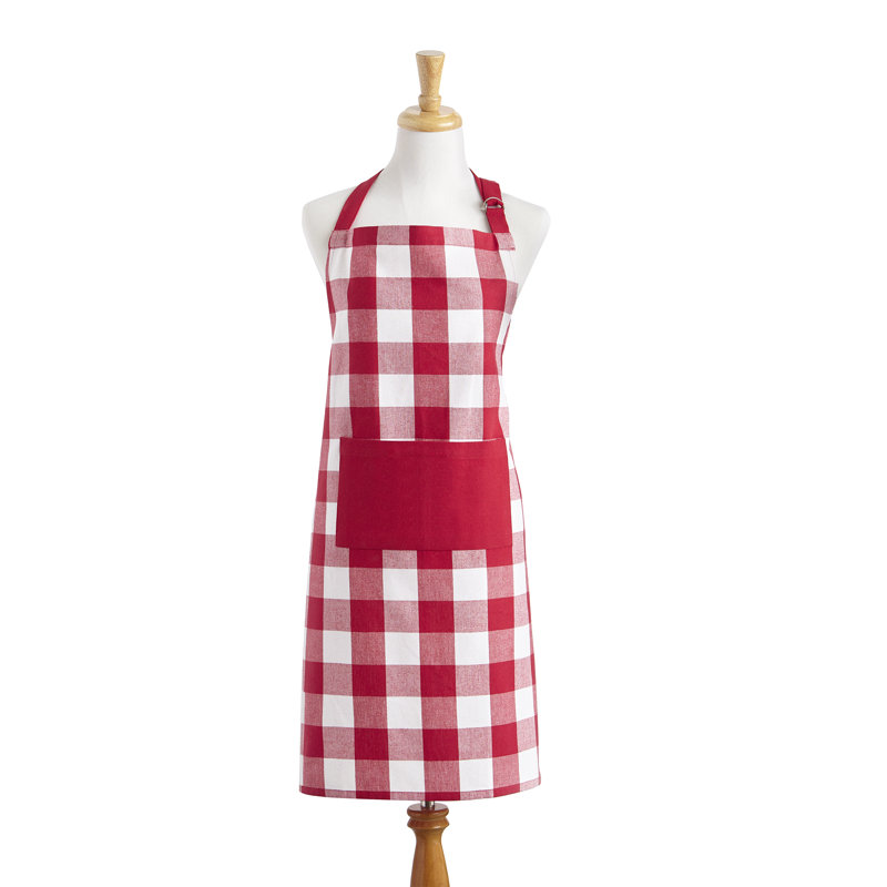 Tablier de cuisine Skookum Farmhouse Living Buffalo Check, Rouge
