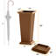Pot de fleurs conique en plastique de 61 cm de hauteur (lot de 2) avec soucoupe de drainage, pot carré d'intérieur et d'extérieur pour porche, terrasse et jardin-257257044