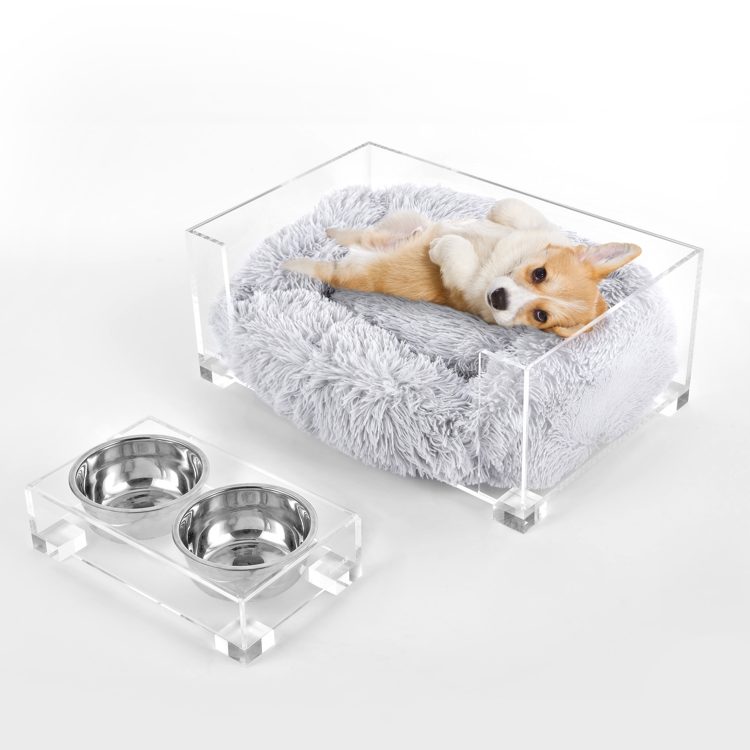 Lucite Pet Bed The Licker Store Billie Lucite Calming Fluffy Pet