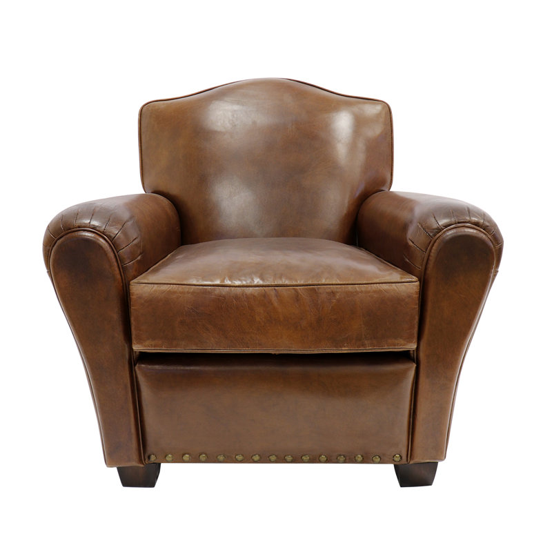 Vicenza Top Grain Leather Wingback Chair
