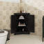 Triangle Bathroom Floor Storage Cabinet With 3 Adjustable Storage Shelves-113930263