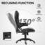 Fauteuil de massage avec vibration 6 points, noir-592649924