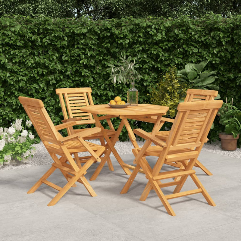 Gaylesville 4 - Person Teak Patio Dining Set with