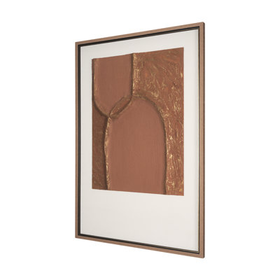 Terracotta Arches a Handmade Original Framed 3D Textured Artwork under Glass