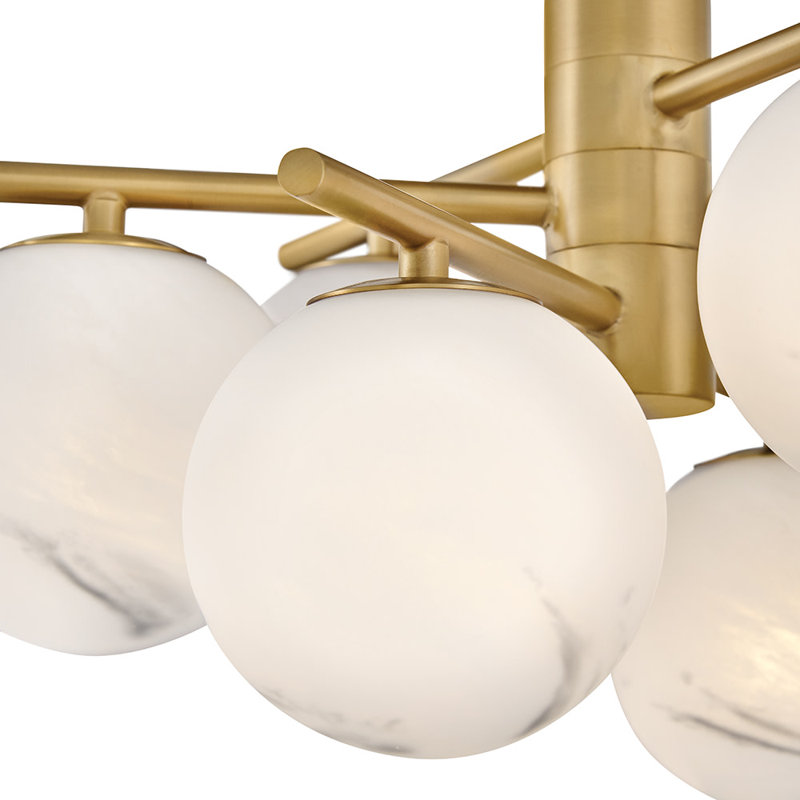 Selene Swirl Glass Semi Flush Mount, Bronze