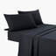 Ensemble de draps noirs en microfibre avec tissu infroissable-122580995-122581000