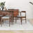 Keonne 6 - Person Solid Wood Top Four Leg Base Dining Set