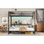 Grand lit superposé simple TG / lit mezzanine avec bureau et tablettes