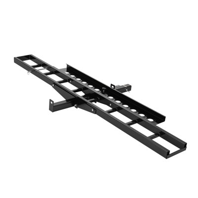 Support de fixation de porte-moto en acier robuste avec rampe de 47 pouces, capacité de 500 lb, noir