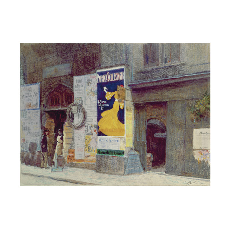 "Carl Muller A Street In Vienna, 1903", art sur toile, H 14 po x l 19 po