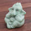 Ganesha And The Mouse Celadon Ceramic Figurine