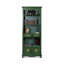 Vert massif + vitrines en bois manufacturé