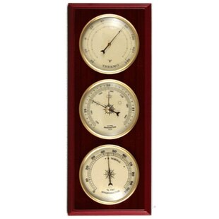 3 in 1 Analog Weather Station with Wooden Frame Base, Wall-Mounted  Barometer Thermometer Hygrometer, Barometers for The Home Wall, for Hanging  Home