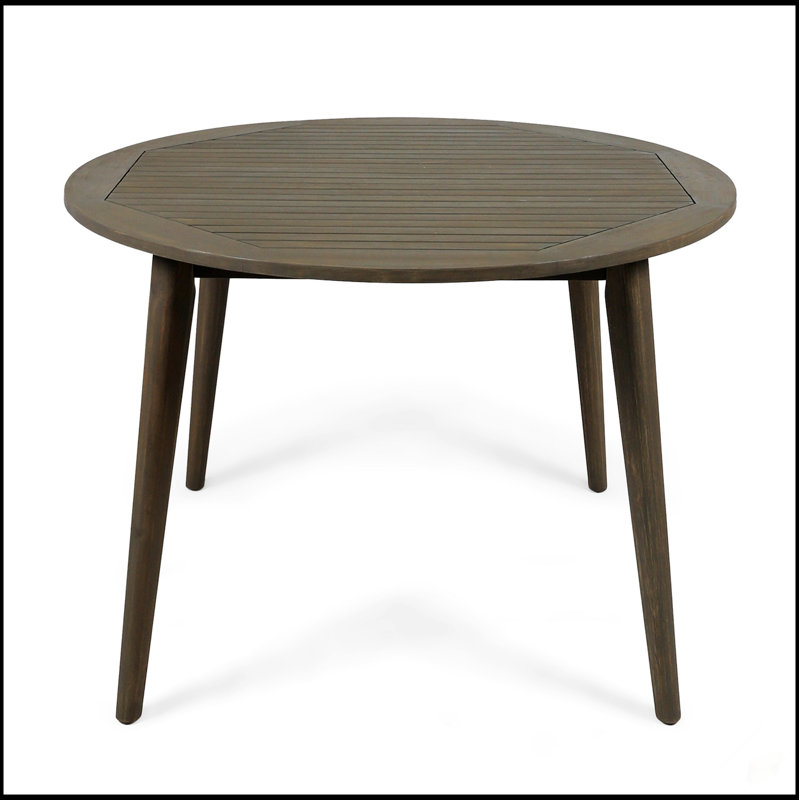 Table de salle à manger Stamford en bois d'acacia de 47 pouces avec finition résistante à l'eau pour une utilisation extérieure durable