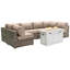 Ensemble de conversation pour 4 personnes avec foyer et coussins Sunbrella Lsi-313866162