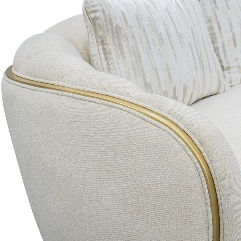 Scotts Square Sofa - Cornsilk/Light Champagne