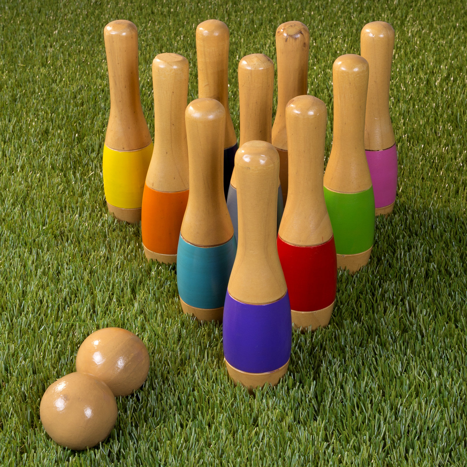 12-Piece Wood Bowling Set