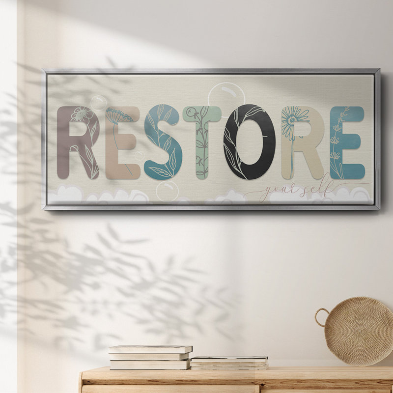 Restore Your Self - Toile encadrée, H 12 po x l 30 po