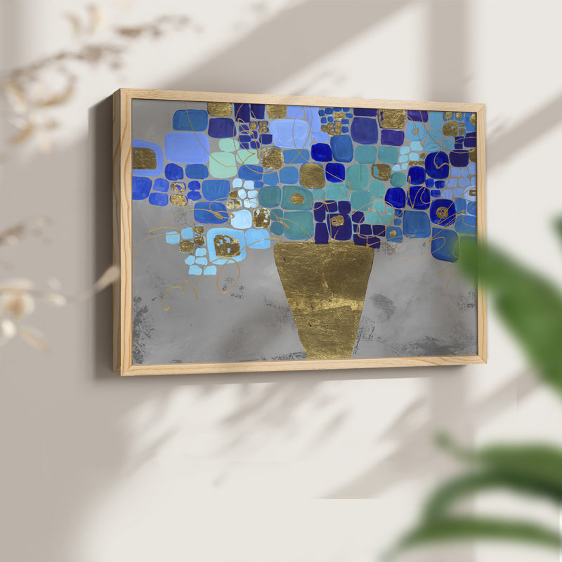 «Blue Love» - reproduction encadrée - réversible, Naturel, H 16 po x l 20 po