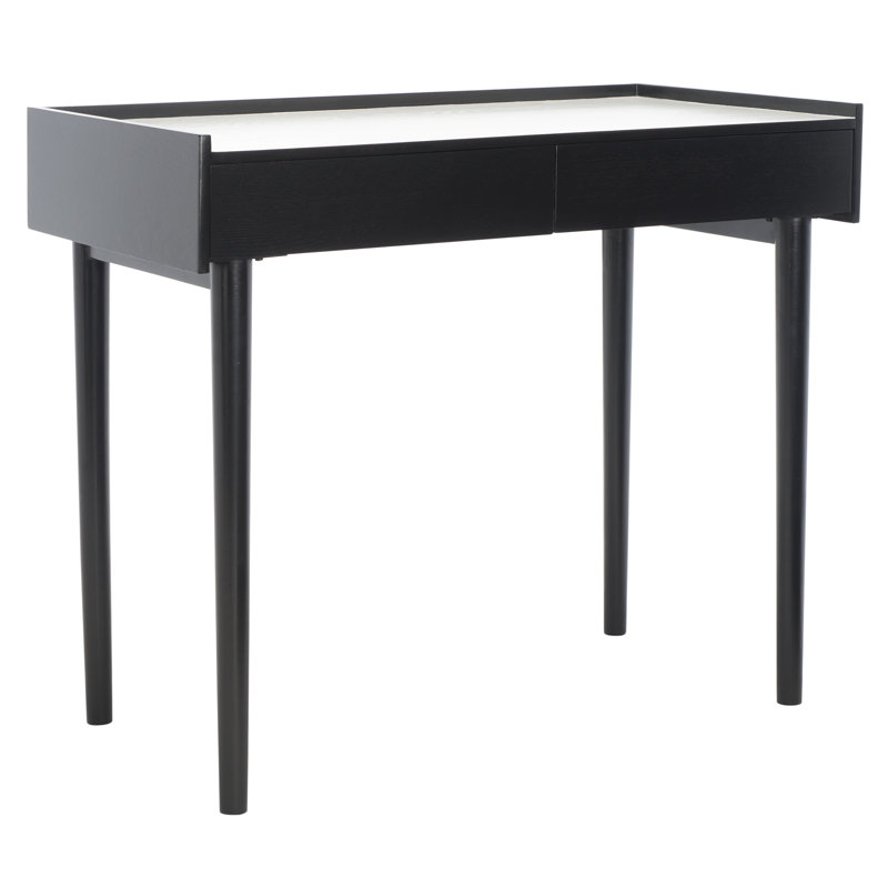 Attis Writing Desk, Antique White, Black