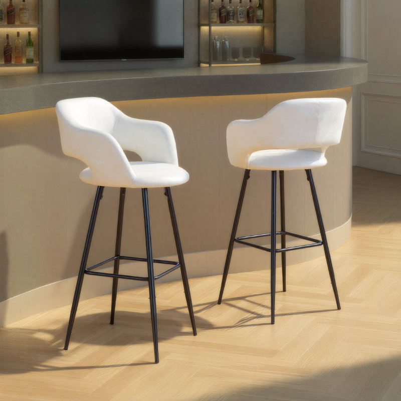 Tabouret de bar / comptoir Lake, Crème, Tabouret de bar (assise de 30 po de hauteur)
