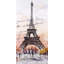 Eiffel tower sketch with an handwritten message - 24"x48" Framed canvas