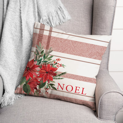 Coussin intérieur / extérieur Watercolor Christmas Botanical