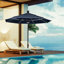 Pasticallo Paramount Series Smart Umbrella With Remote, Wind Sensor, Solar Panel, Led Center Lighting, Removeable Led Lighting Strip, Sunbrella Spectrum-553175775
