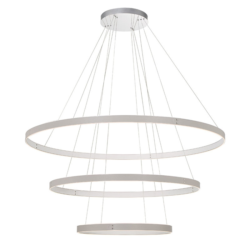 Lustre 1 lumière Verdura, Gris / blanc