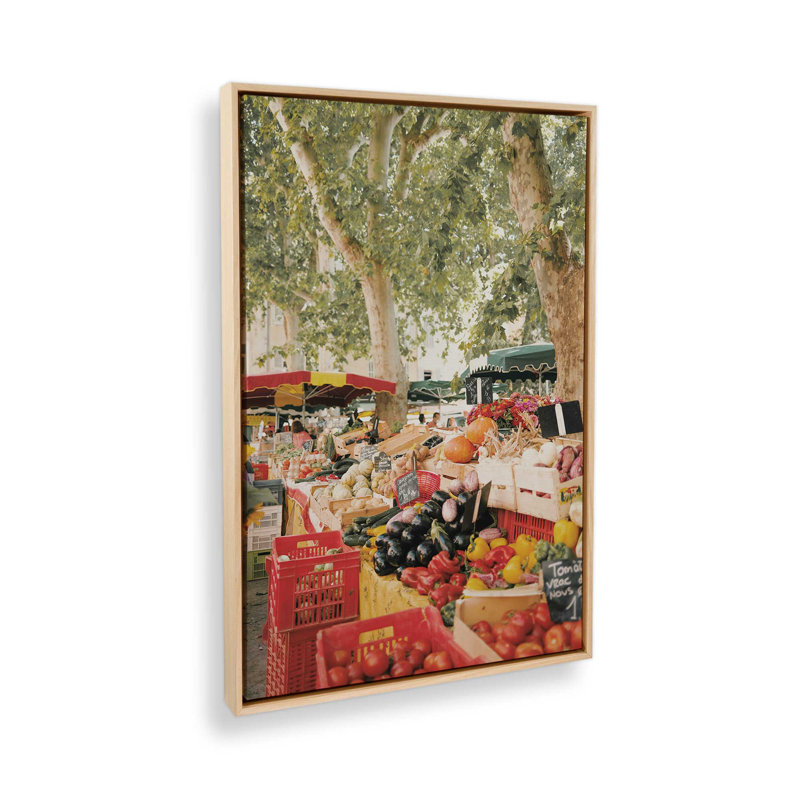 «Market Treasures», reproduction sur toile, Cadre américain en érable flottant, H 12,75 po x l 8,75 po x P 1,75 po