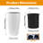 Set Of 2 Faux Rattan Tall Planters Outdoor Indoor Large Planters With Water Level Monitor Inner Bucket, Automatic Watering, Flower Plant Pots For Garden, Patio, Porch, Backyard (White, 22 Inch )-1200894566
