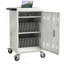 Chariot de charge mobile et armoire pour tablettes PC portable 30 appareils avec serrure à combinaison (blanc)