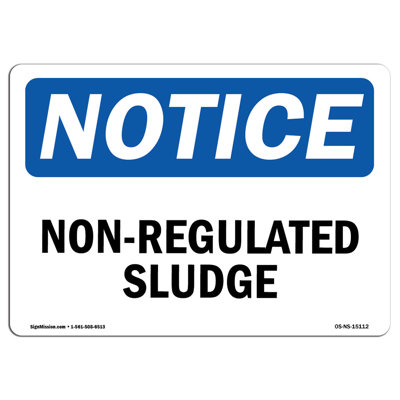 OSHA Notice - Non-Regulated Sludge Sign