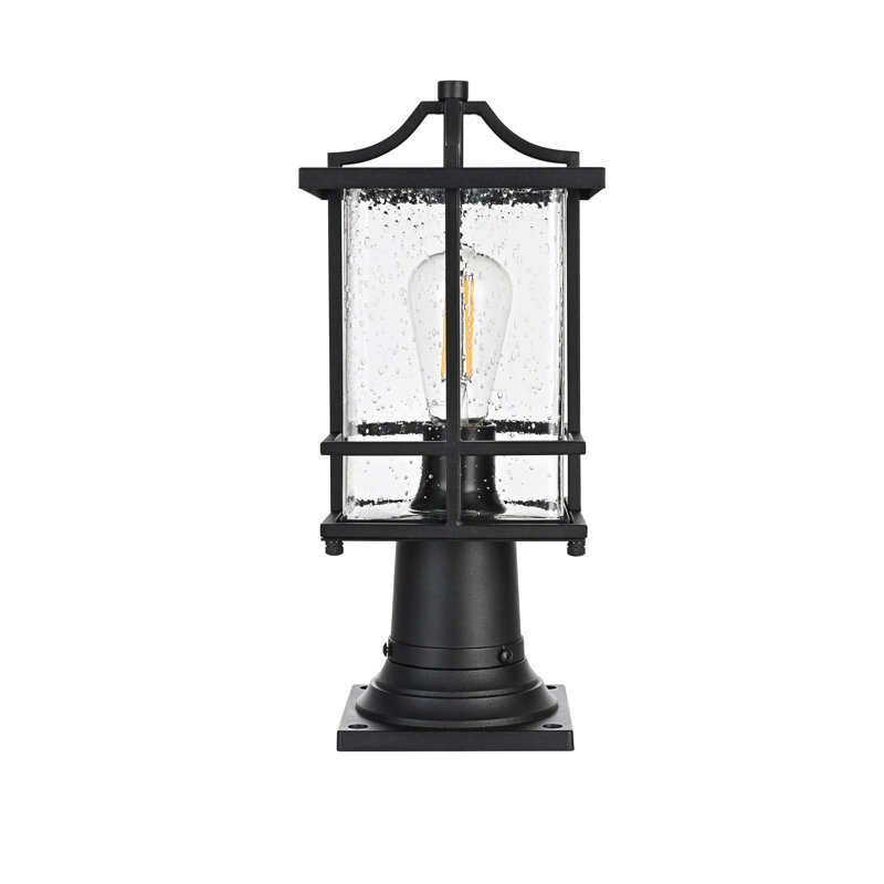 Lampadaire d'extérieur noir de 7 pouces Jaqueline