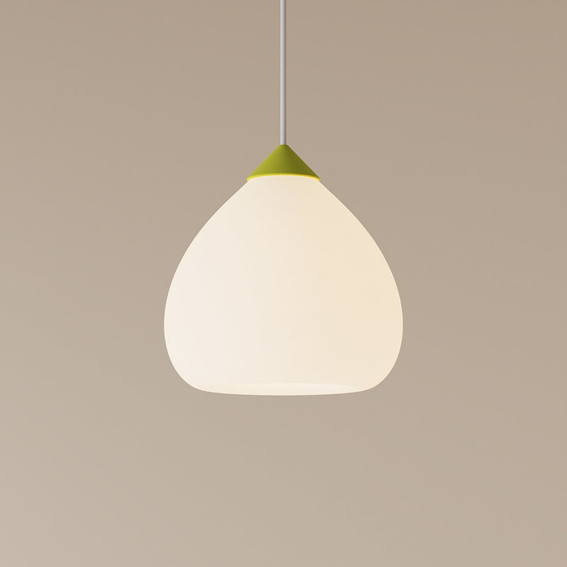 Gulp Pendant Light, 14.6" H x 9.45" W x 9.84" D, White, Cobalt