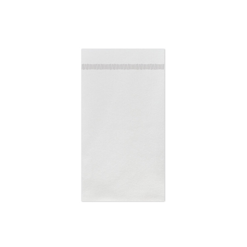 Papersoft Napkins Fringe Guest Towels, White/Light Gray