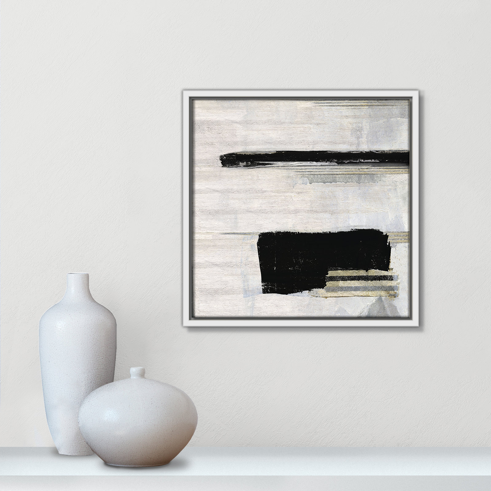 La Bande II Print by Sally Swatland, 13.5" H x 13.5" W, White