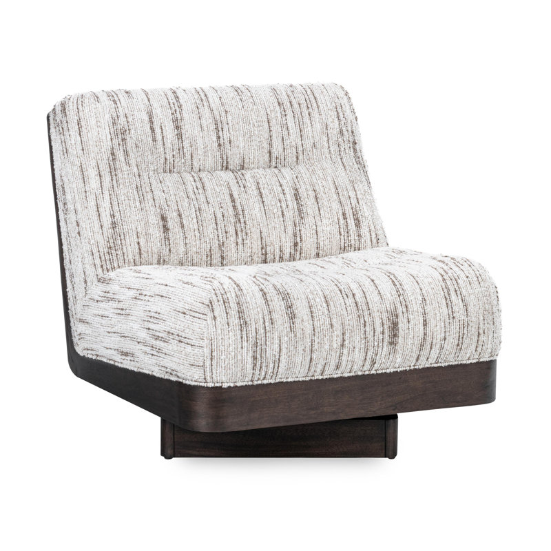 Fauteuil d'appoint pivotant rembourré Crandall