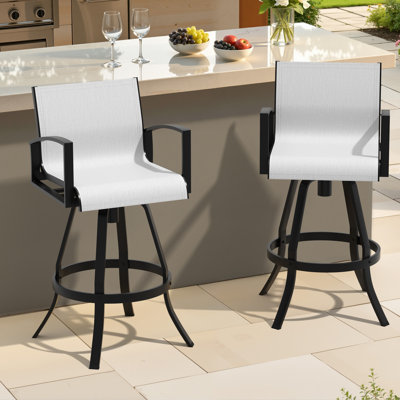 Ontiveros Metal Outdoor 28.74'' Bar Stool