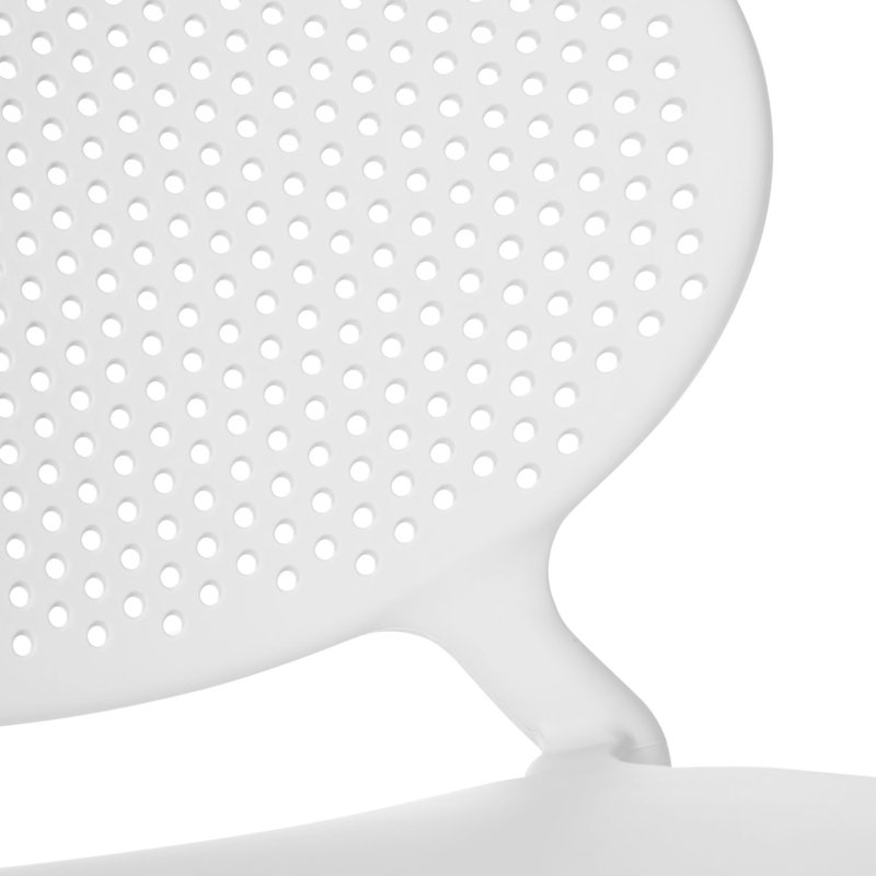 Suze Stacking Patio Dining Side Chair, White
