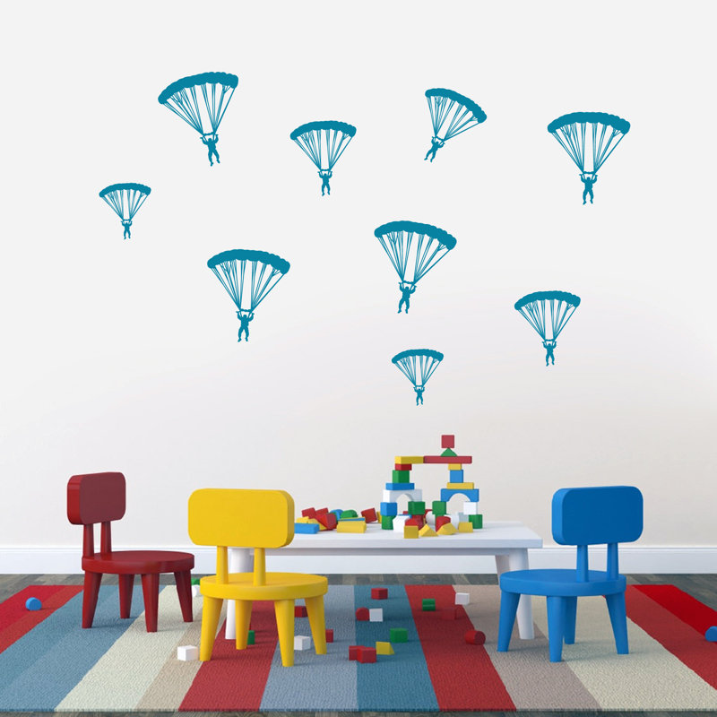 Adhésif décoratif Hervey Paratroopers, Bleu sarcelle